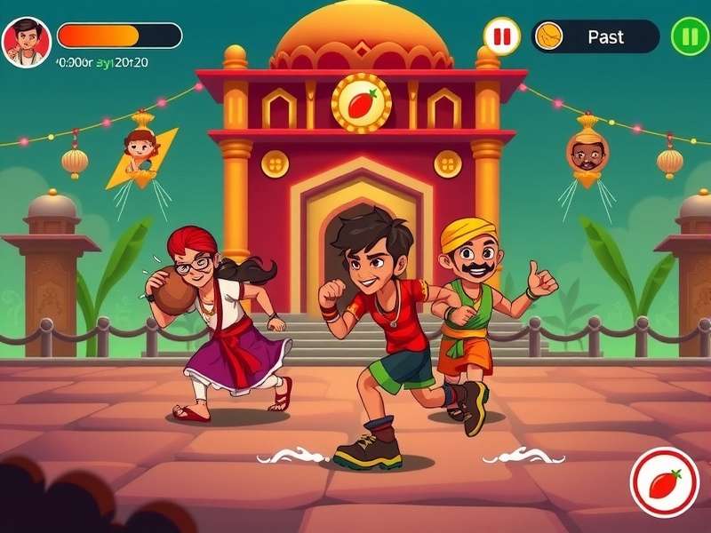 Spicy Runner Characters in Traditional Indian Outfits